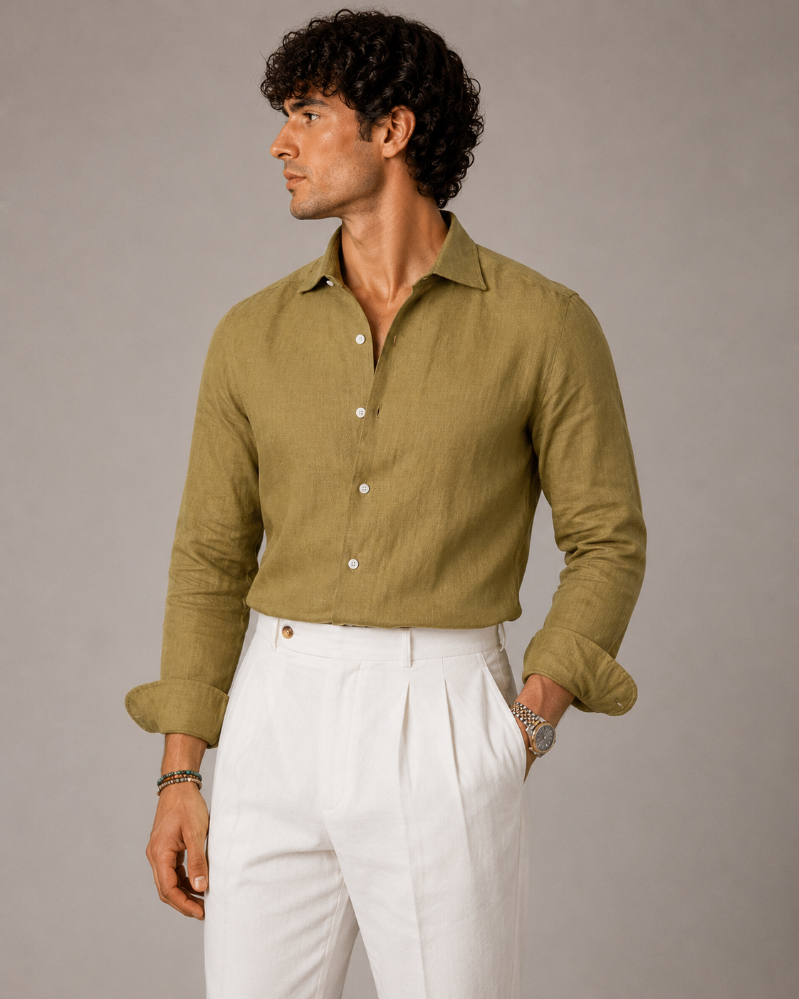 Azzuro Pure Linen Shirt