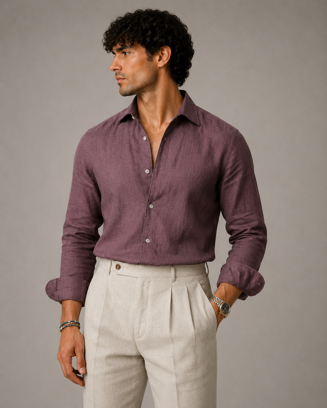 Azzuro Pure Linen Shirt