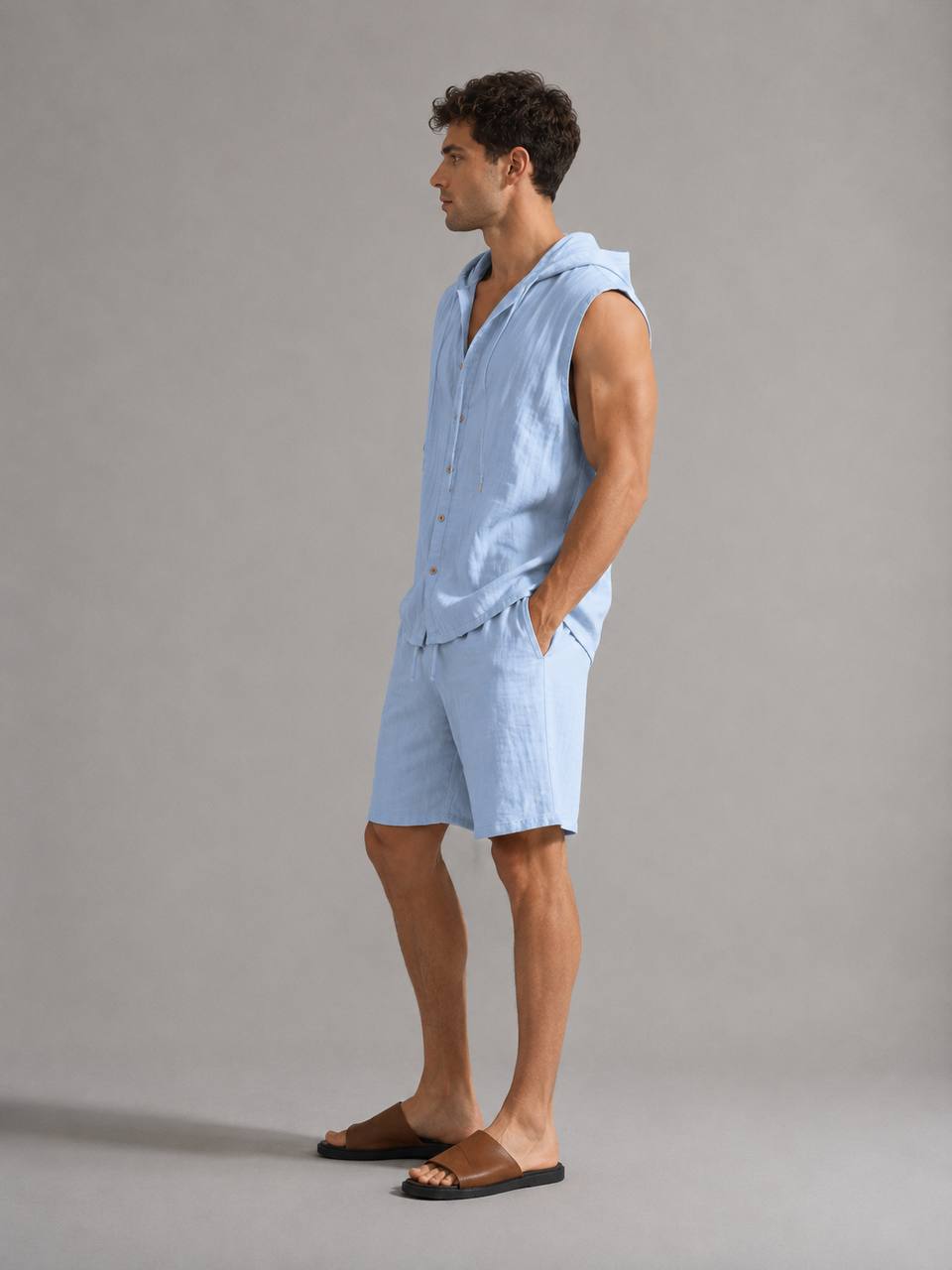 Vento Linen Hooded Set
