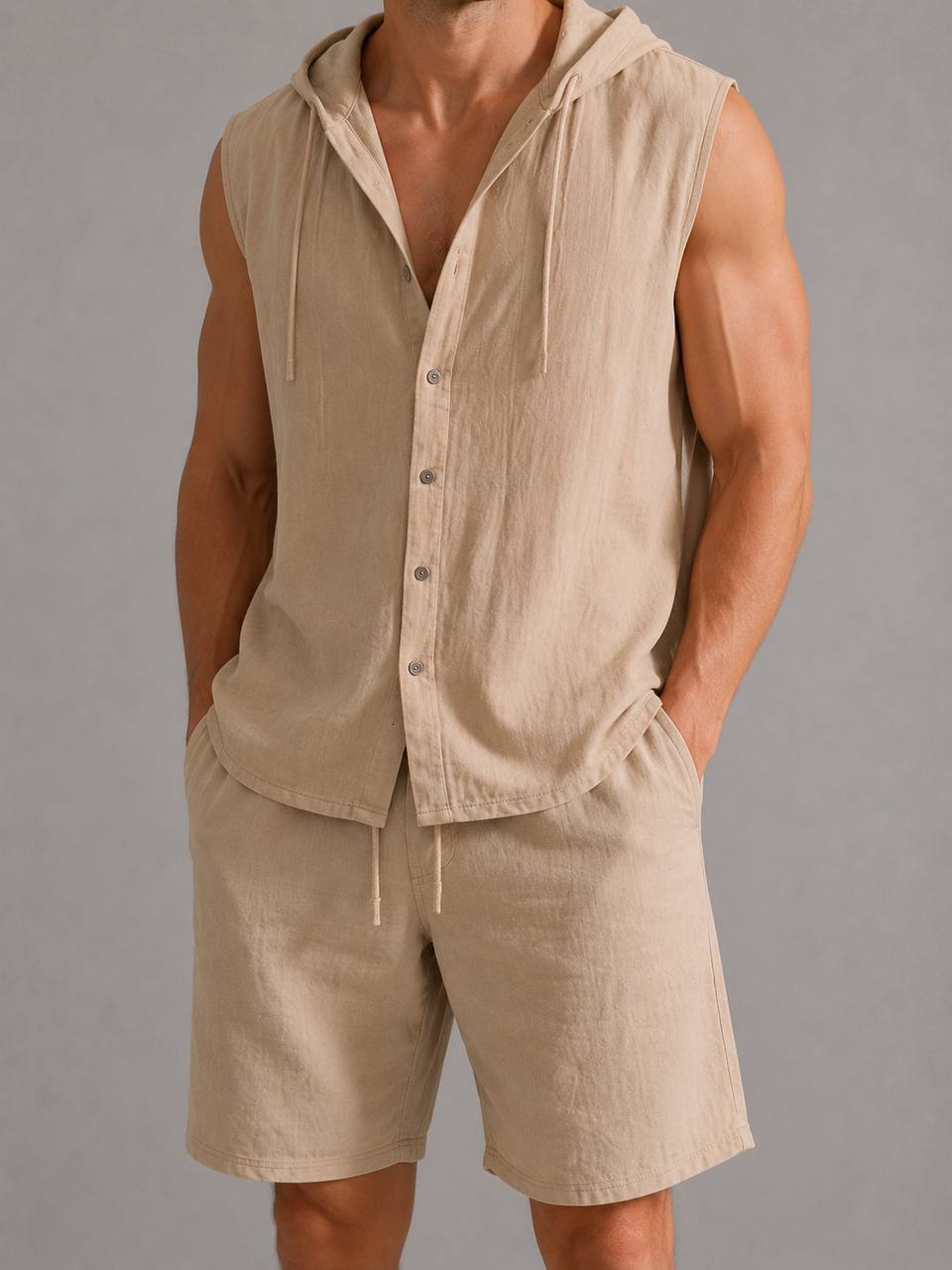 Vento Linen Hooded Set
