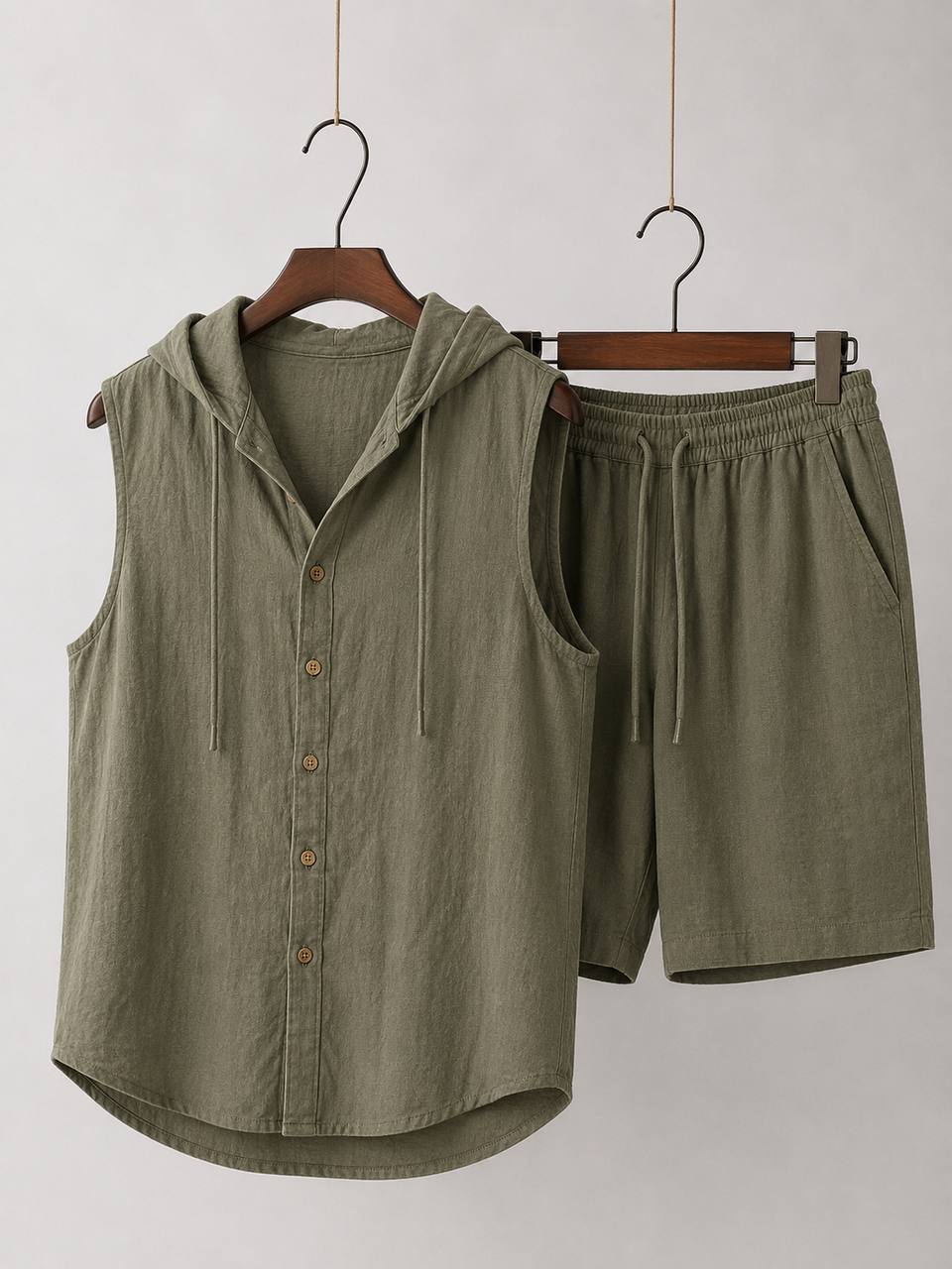 Vento Linen Hooded Set